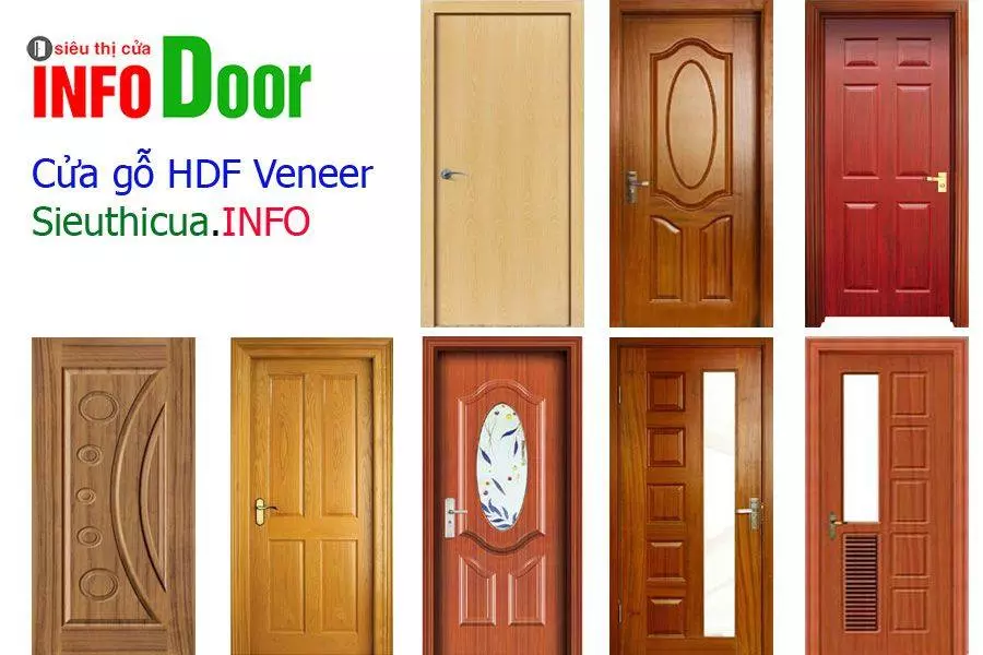 cửa gỗ phòng ngủ giá rẻ HDF Veneer